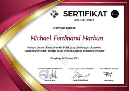 Juara 1 Event Puisi - Dinand