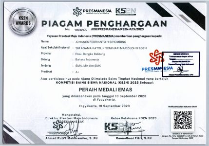 KS2N - Medali Emas Febrianto