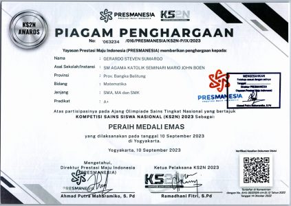 KS2N - Medali Emas Rado