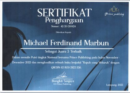 Penulis Terbaik 3 - Dinand